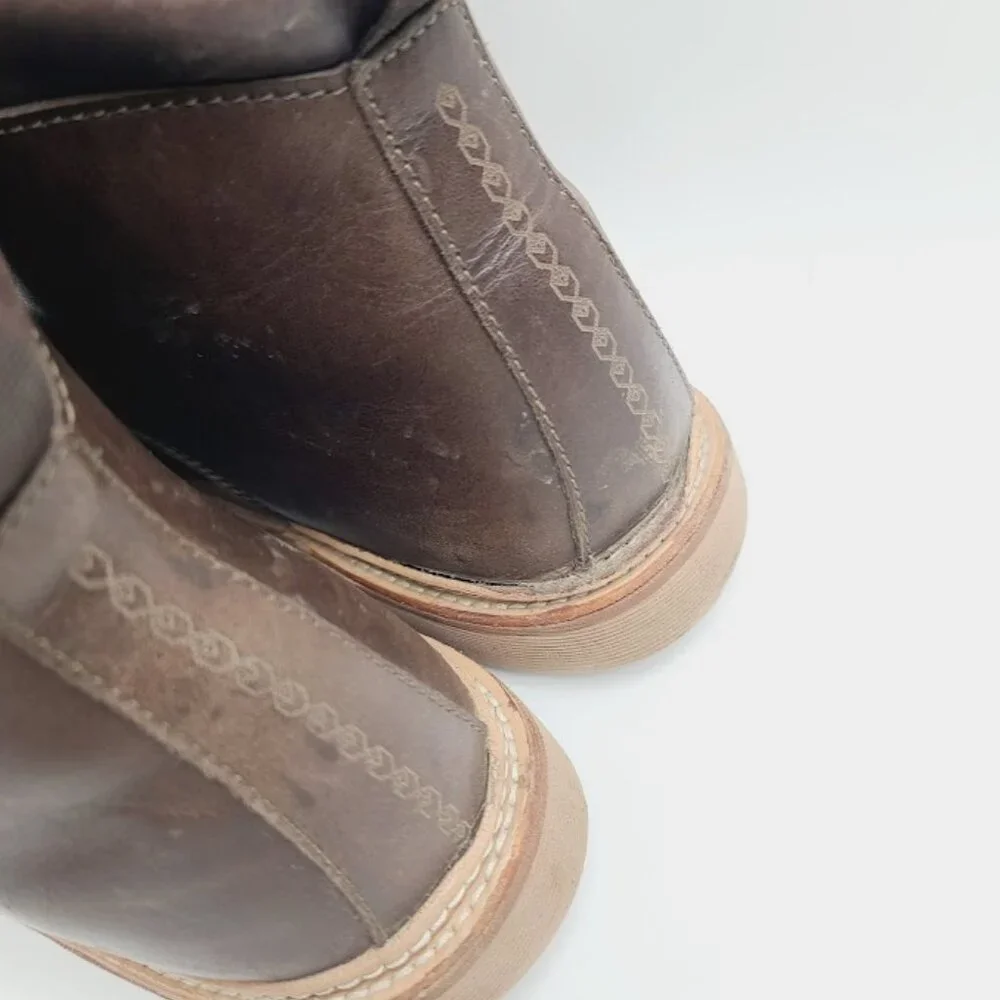 Olukai Men's Dark Brown Kilakila Leather Classic Ankle Chukka Boots Size 11.5